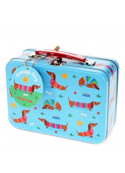 Rex London Sausage Dog Metal Case